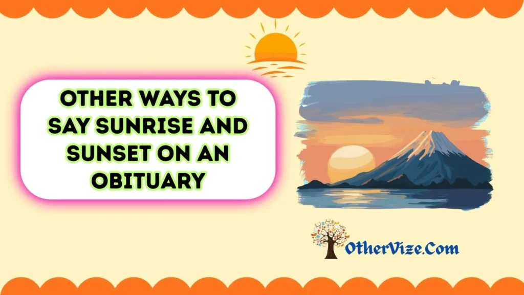 Another word for sunrise and sunset