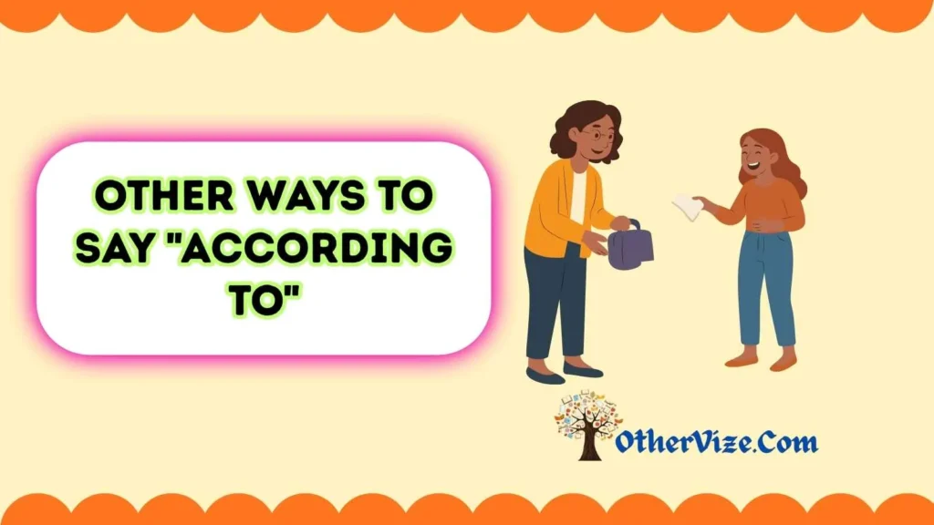 Another Word for According to in an Essay