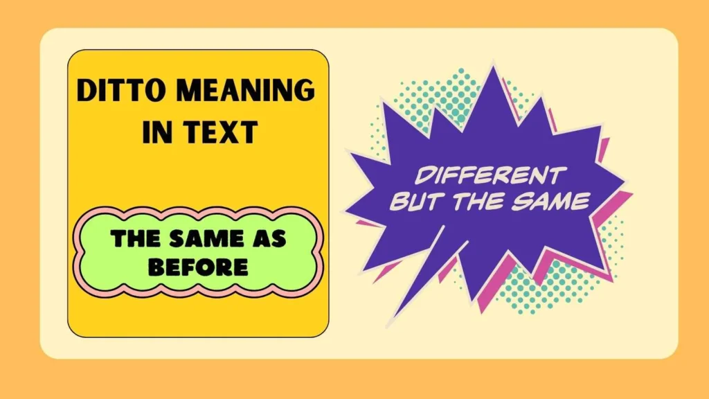 Ditto Meaning in Text